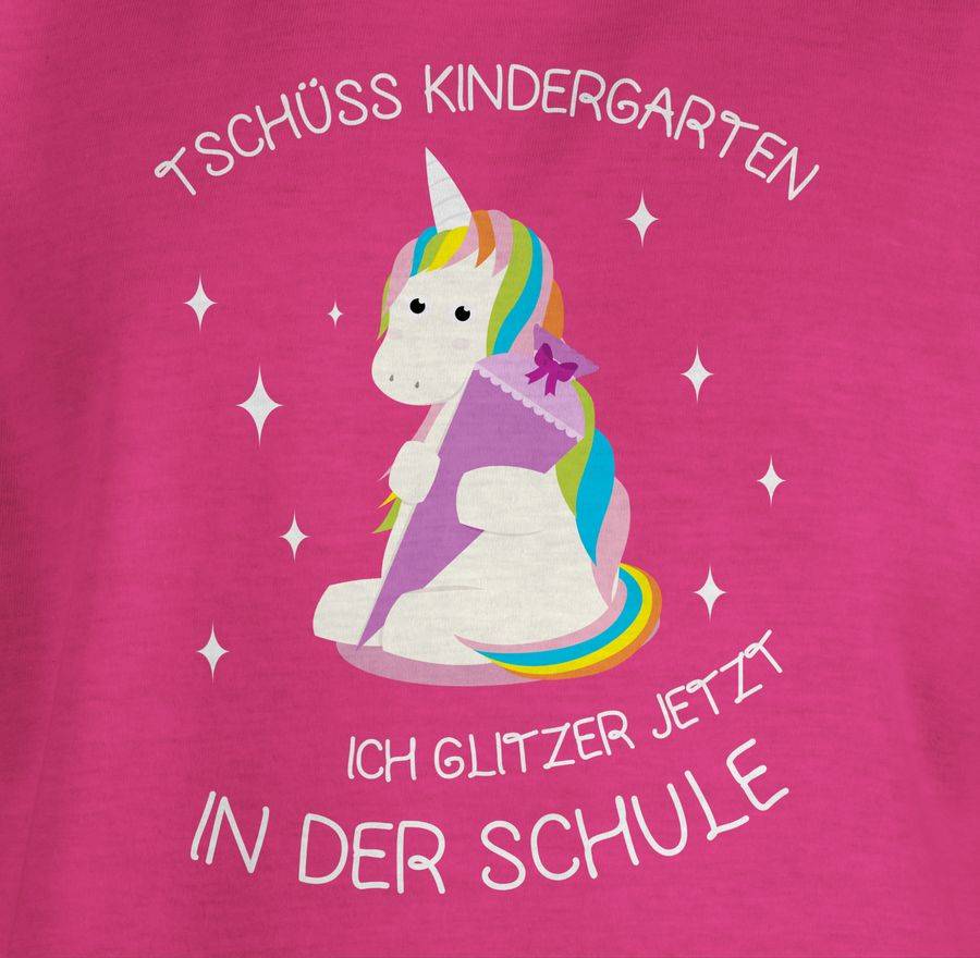Shirtracer Einschulung Einhorn Tschüss Kindergarten Schultüte Shirts & Mehr Shirtracer