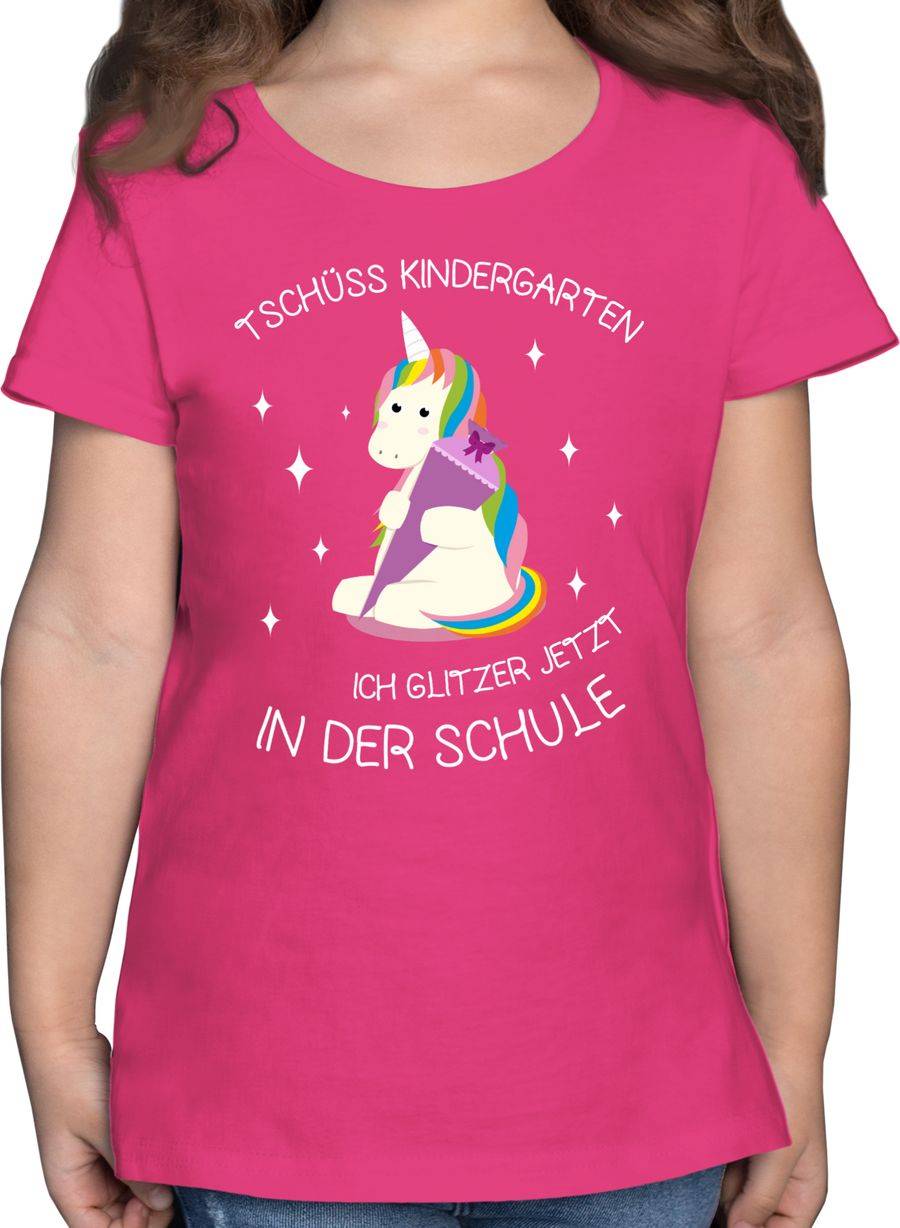 Shirtracer Einschulung Einhorn Tschüss Kindergarten Schultüte Shirts & Mehr Shirtracer