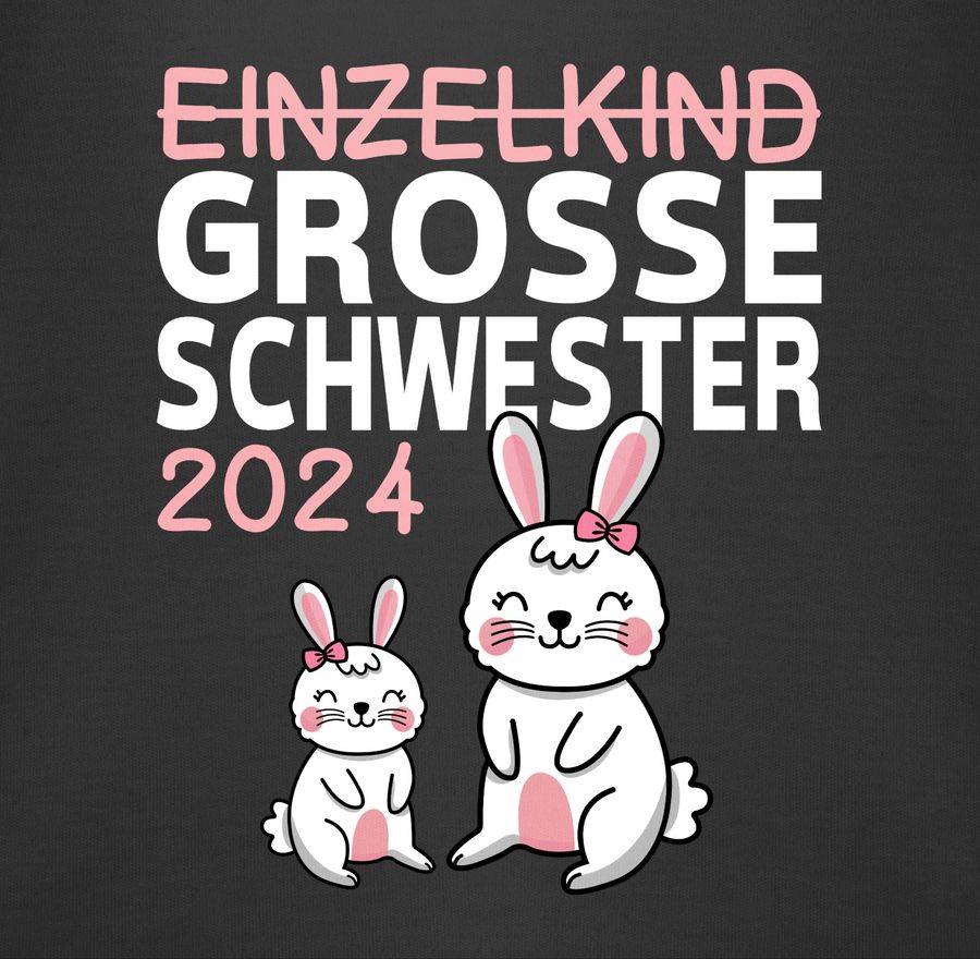 Shirtracer Einzelkind Große Schwester 2024: T-Shirt Rucksack Shirtracer