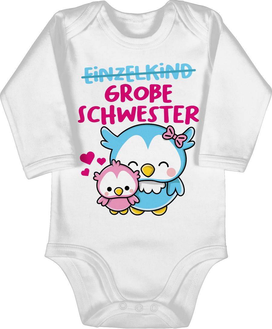 Shirtracer Einzelkind große Schwester mit Eulen Shirts & Mehr Shirtracer
