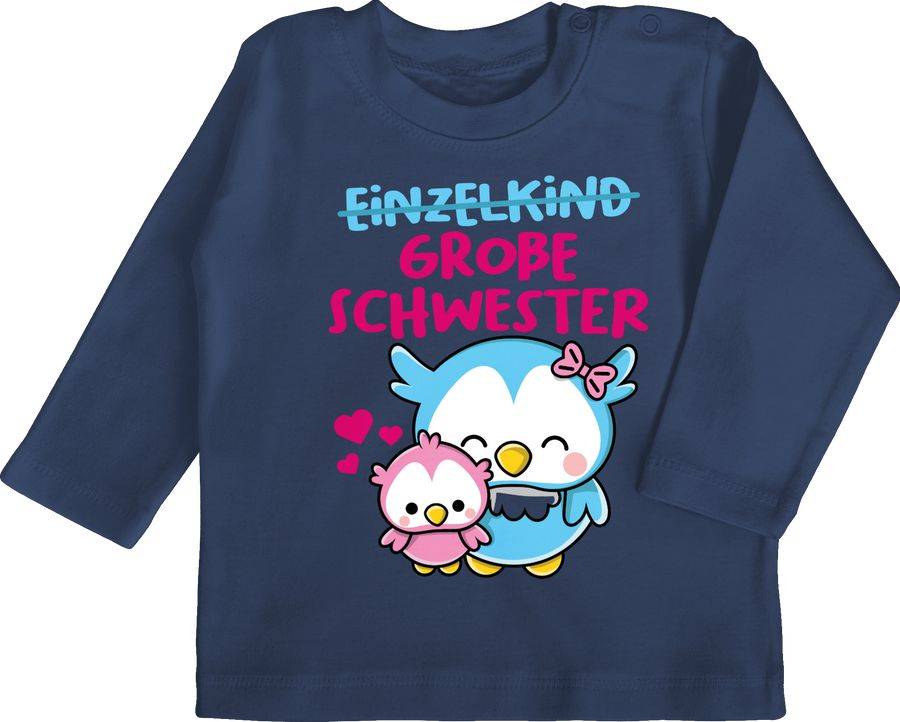 Shirtracer Einzelkind große Schwester mit Eulen Shirts & Mehr Shirtracer