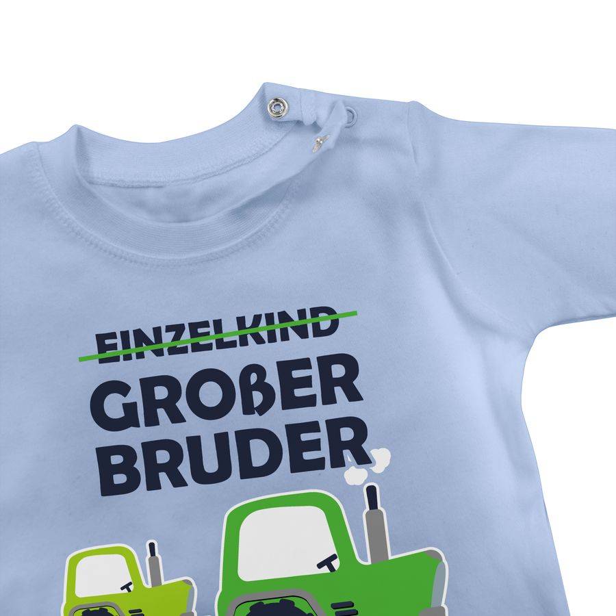 Shirtracer Einzelkind Großer Bruder 2024 Traktor: Tshirt Turnbeutel Shirtracer