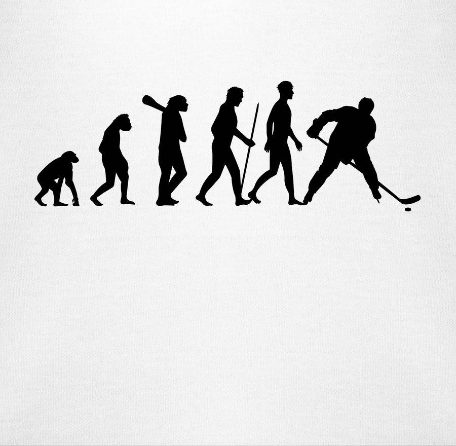 Shirtracer Eishockey Evolution: T-Shirt Turnbeutel Shirtracer