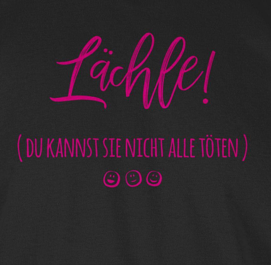Shirtracer Emoticon - Lächle Du Kannst Sie Nicht Alle Töten Pink: T-Shirt Gym Bag Shirtracer