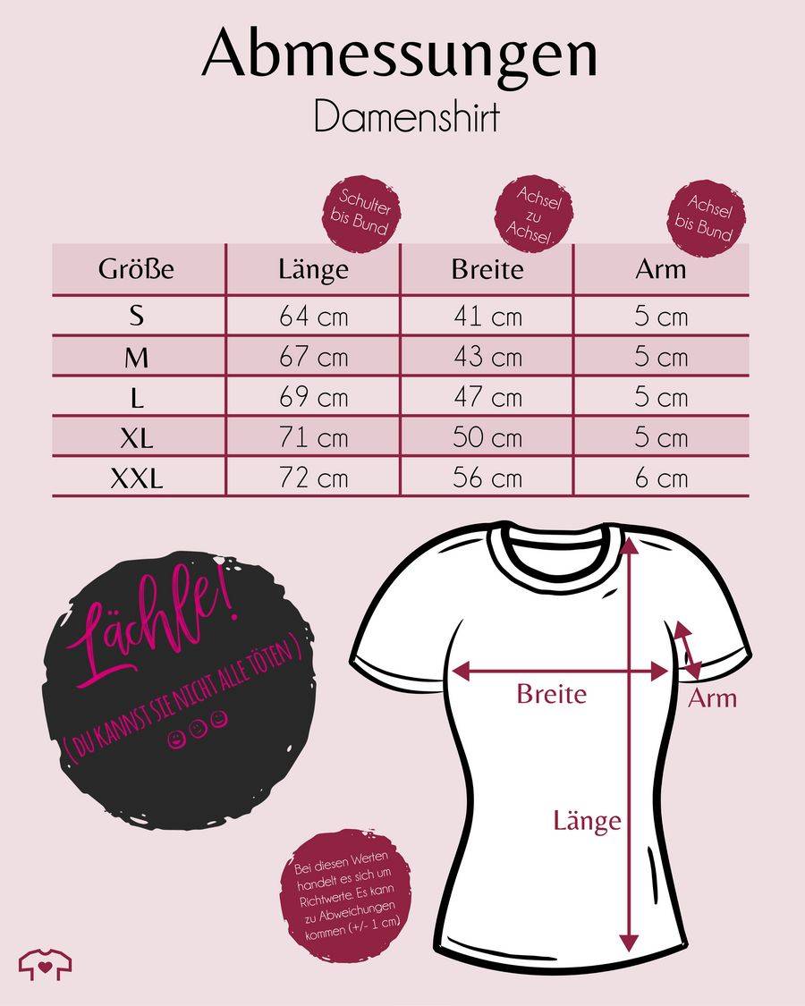 Shirtracer Emoticon - Lächle Du Kannst Sie Nicht Alle Töten Pink: T-Shirt Gym Bag Shirtracer