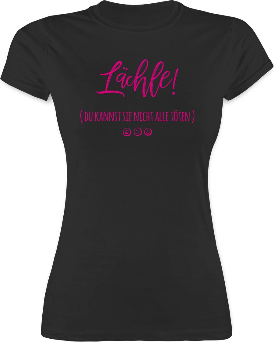Shirtracer Emoticon - lächle du kannst sie nicht alle töten pink: T-Shirt Gym Bag Shirtracer