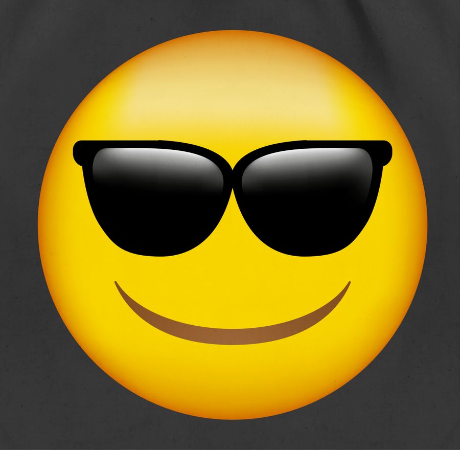 Shirtracer Emoticon Sonnenbrille: T-Shirt Turnbeutel Shirtracer