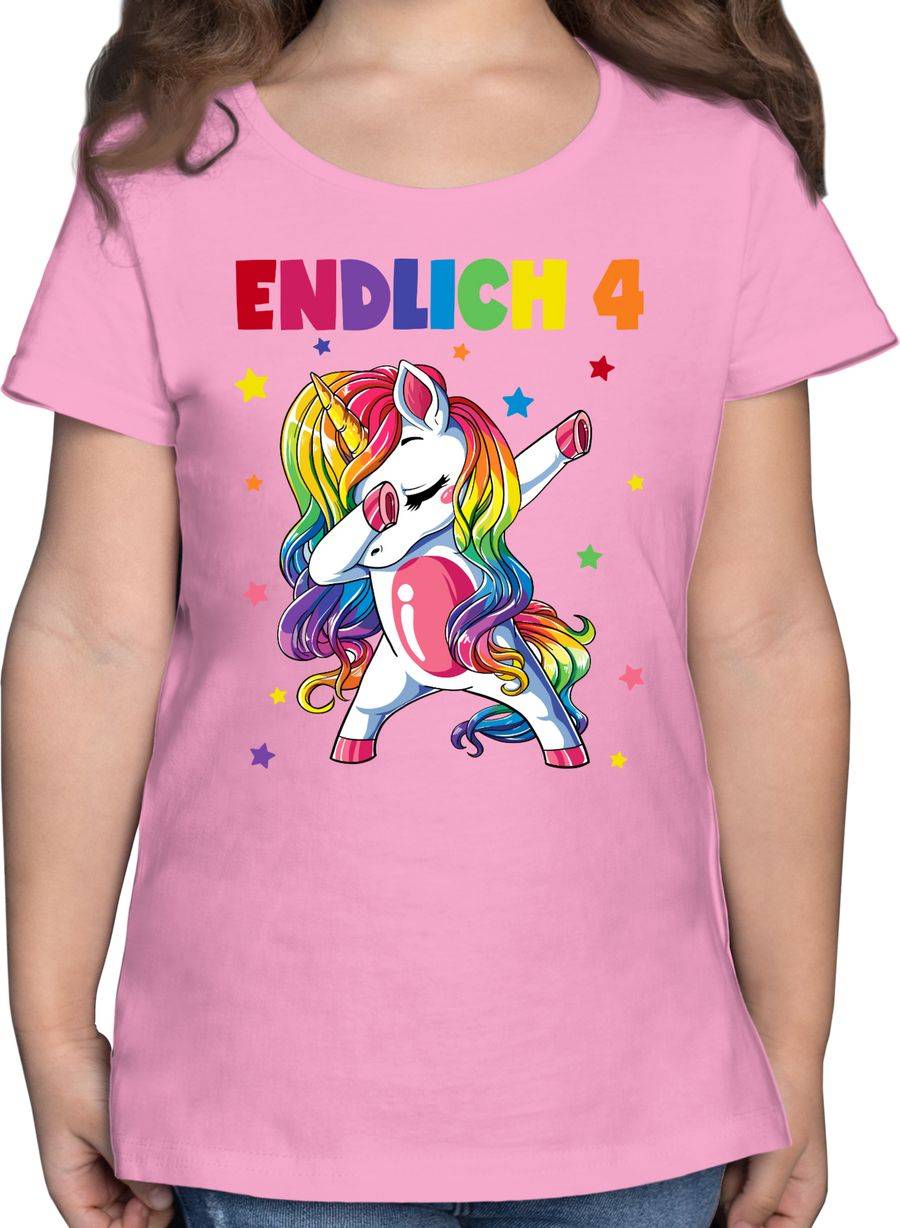 Shirtracer Endlich 4 Jahre - Vier Jahre Dabbing Einhorn: T-Shirt Rucksack Shirtracer