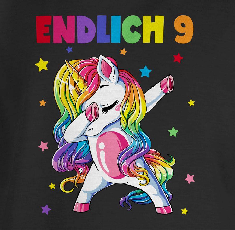 Shirtracer Endlich 9 Jahre - Neun Jahre Dabbing Einhorn: T-Shirt Gym Bag Shirtracer