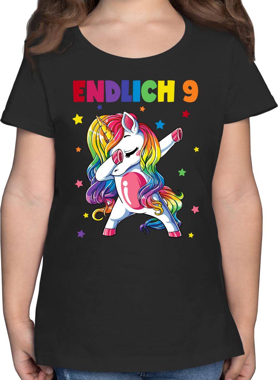 Shirtracer Endlich 9 Jahre - Neun Jahre Dabbing Einhorn: T-Shirt Gym Bag Shirtracer
