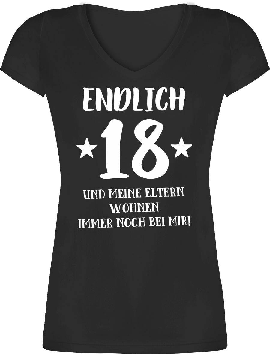 Shirtracer Endlich achtzehn und meine Eltern wohnen immer noch bei mir: T-Shirt Rucksack Shirtracer