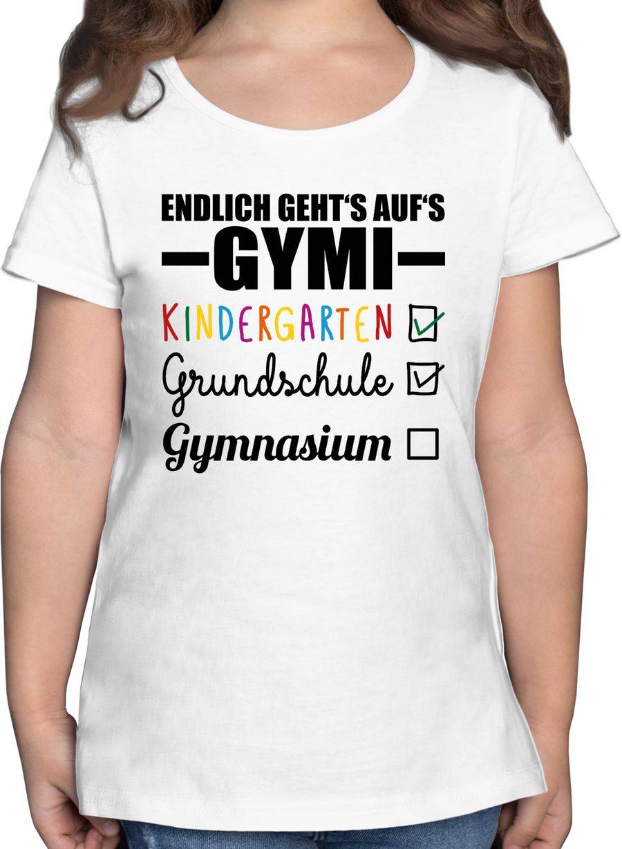 Shirtracer Endlich geht's auf's Gymi - schwarz/bunt Shirts & Mehr Shirtracer