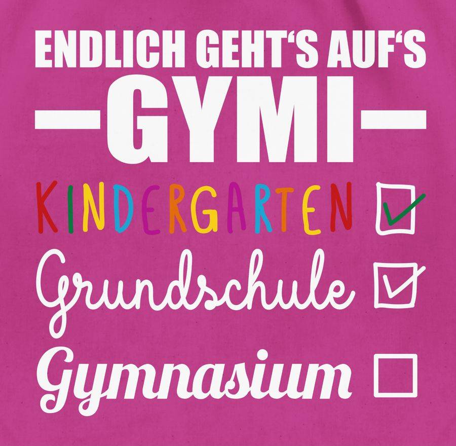 Shirtracer Endlich Geht's Auf's Gymi - Weiß/bunt Shirts & Mehr Shirtracer