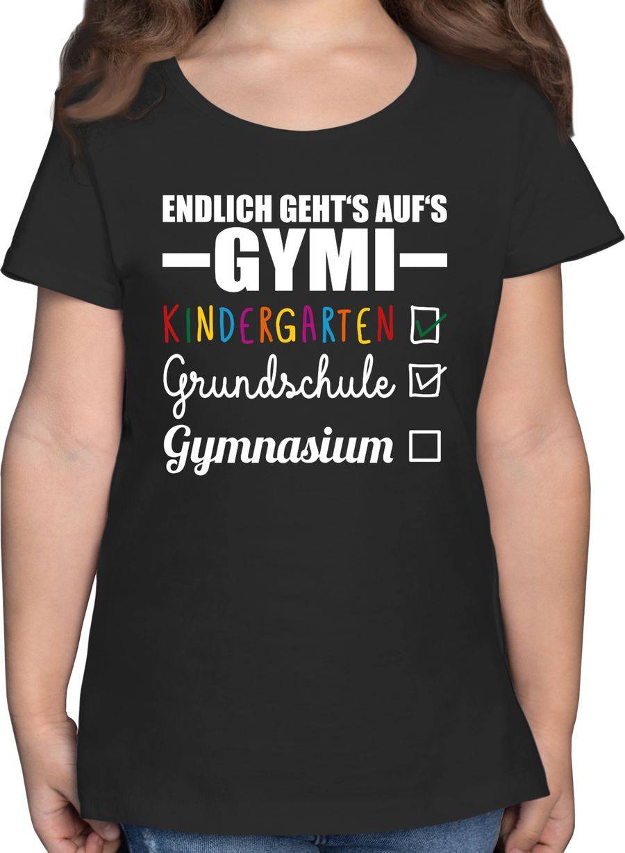 Shirtracer Endlich geht's auf's Gymi - weiß/bunt Shirts & Mehr Shirtracer