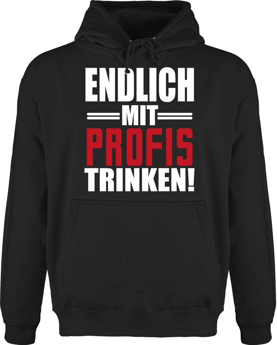 Shirtracer Endlich mit Profis trinken - weiß/rot Shirts & Mehr Shirtracer
