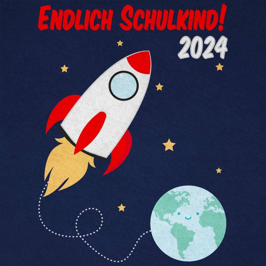 Shirtracer Endlich Schulkind Rakete 2024 Shirts & Mehr Shirtracer