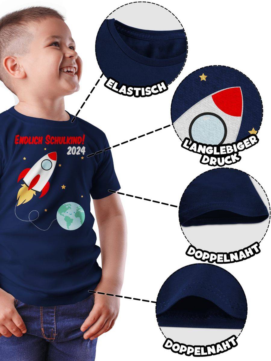 Shirtracer Endlich Schulkind Rakete 2024 Shirts & Mehr Shirtracer