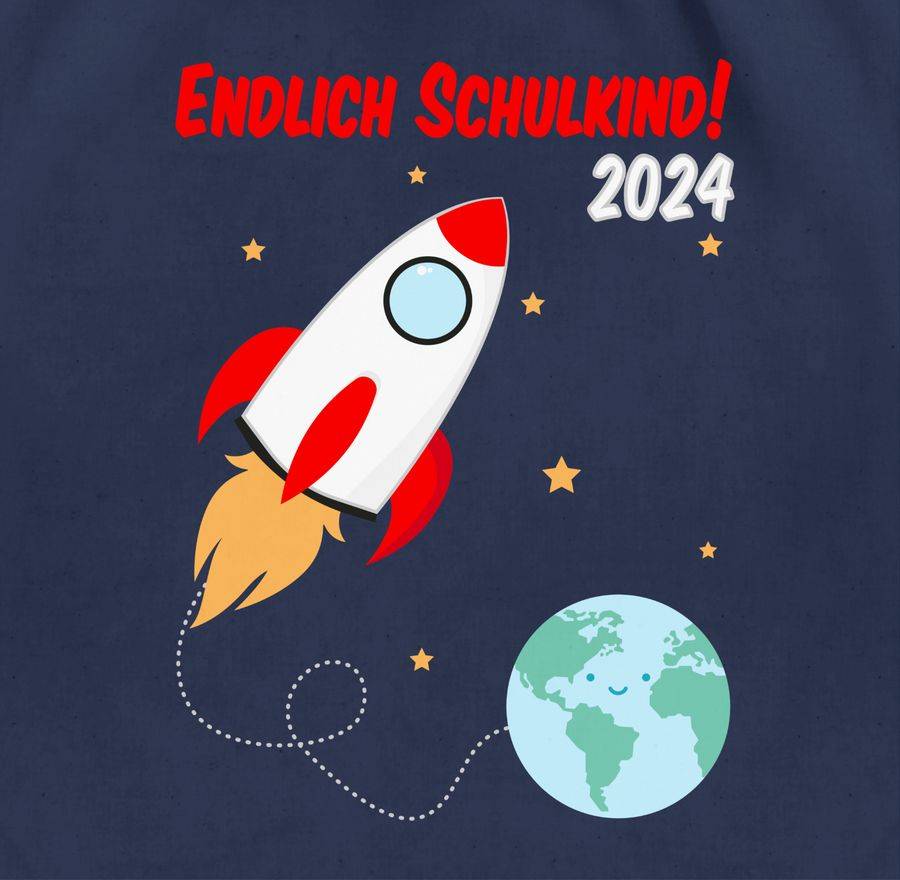 Shirtracer Endlich Schulkind Rakete 2024 Shirts & Mehr Shirtracer