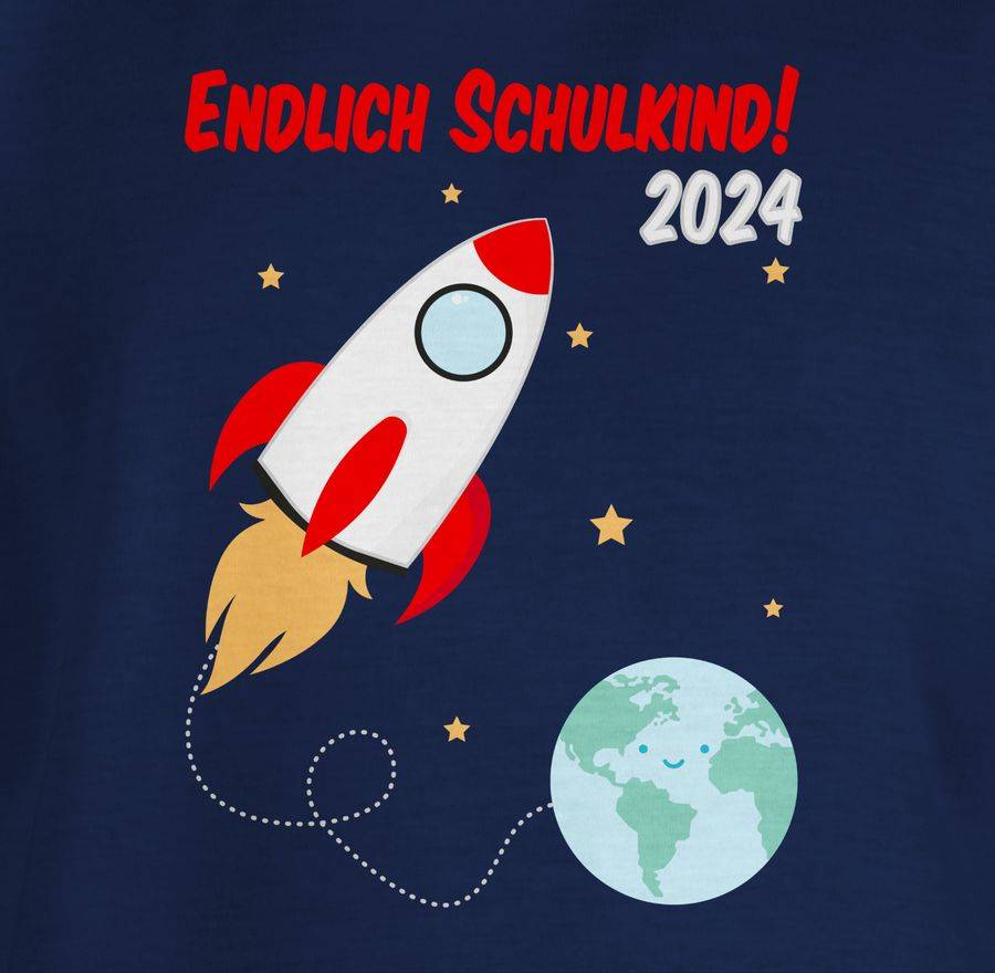 Shirtracer Endlich Schulkind Rakete 2024 Shirts & Mehr Shirtracer