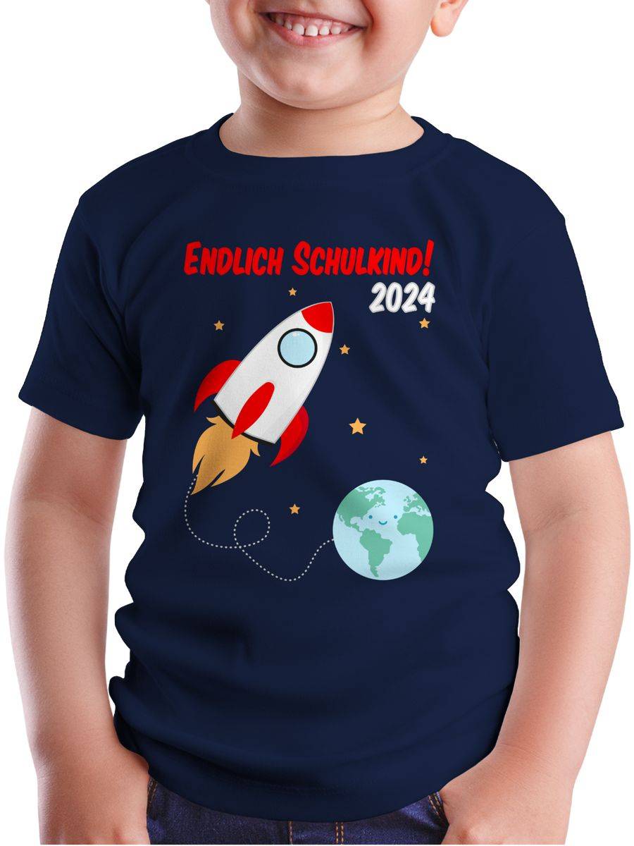 Shirtracer Endlich Schulkind Rakete 2024 Shirts & Mehr Shirtracer