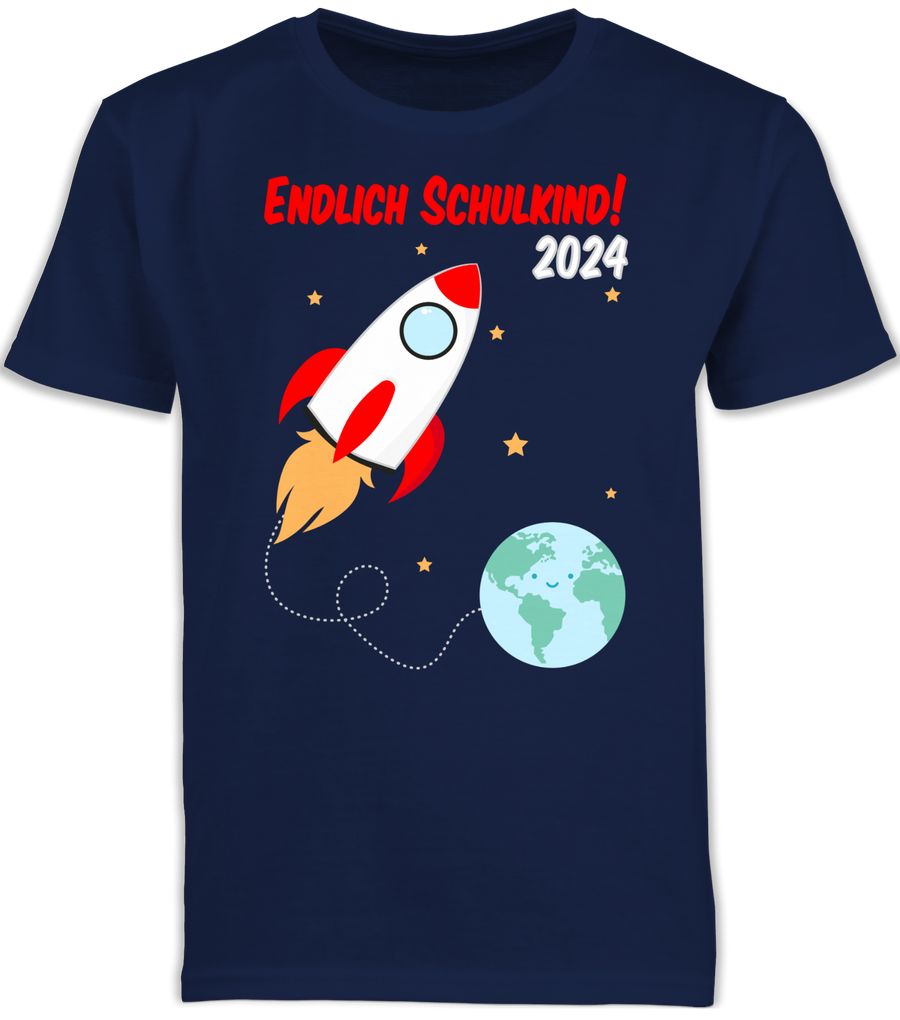 Shirtracer Endlich Schulkind Rakete 2024 Shirts & Mehr Shirtracer