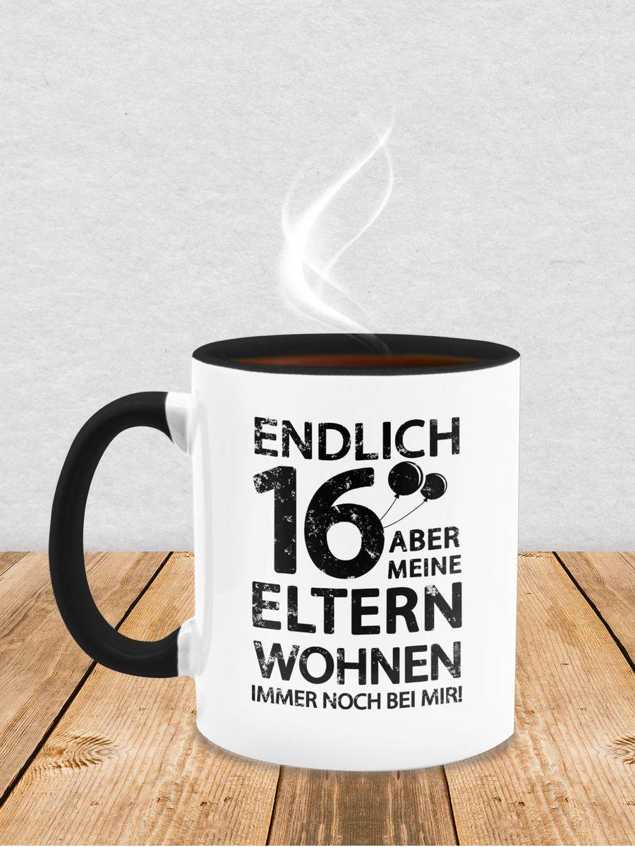 Shirtracer Endlich Sechzehn Aber Meine Eltern Wohnen Immer Noch Bei Mir! Schwarz: T-Shirt T Shirtracer
