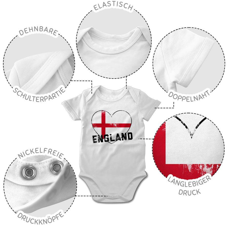 Shirtracer England Herz Vintage Shirts & Mehr Shirtracer