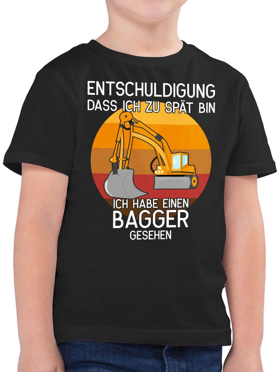 Shirtracer Entschuldigung dass ich zu spät bin - Bagger gesehen: T-Shirt Turnbeutel Shirtracer