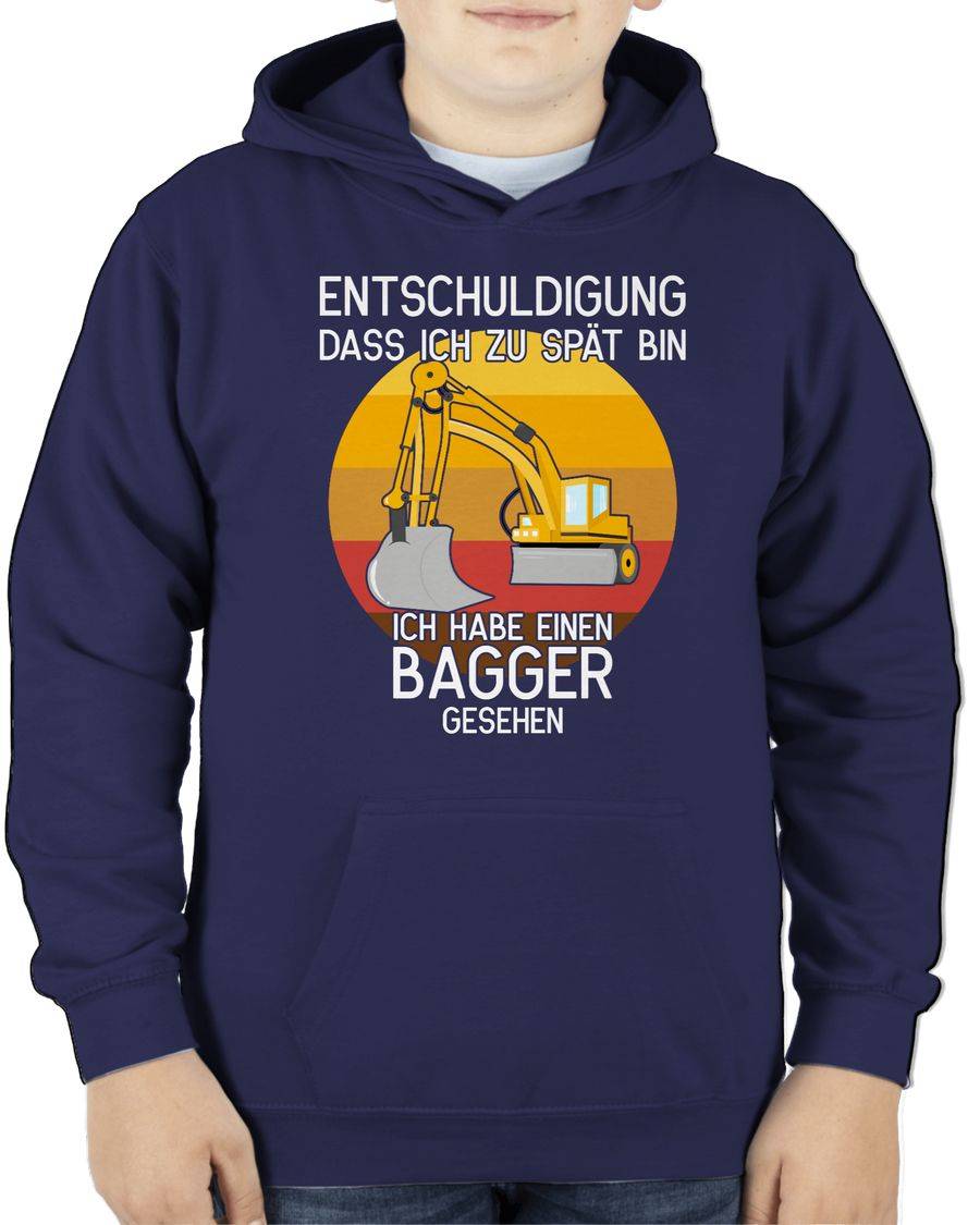 Shirtracer Entschuldigung Dass Ich Zu Spät Bin - Bagger Gesehen: T-Shirt Turnbeutel Shirtracer