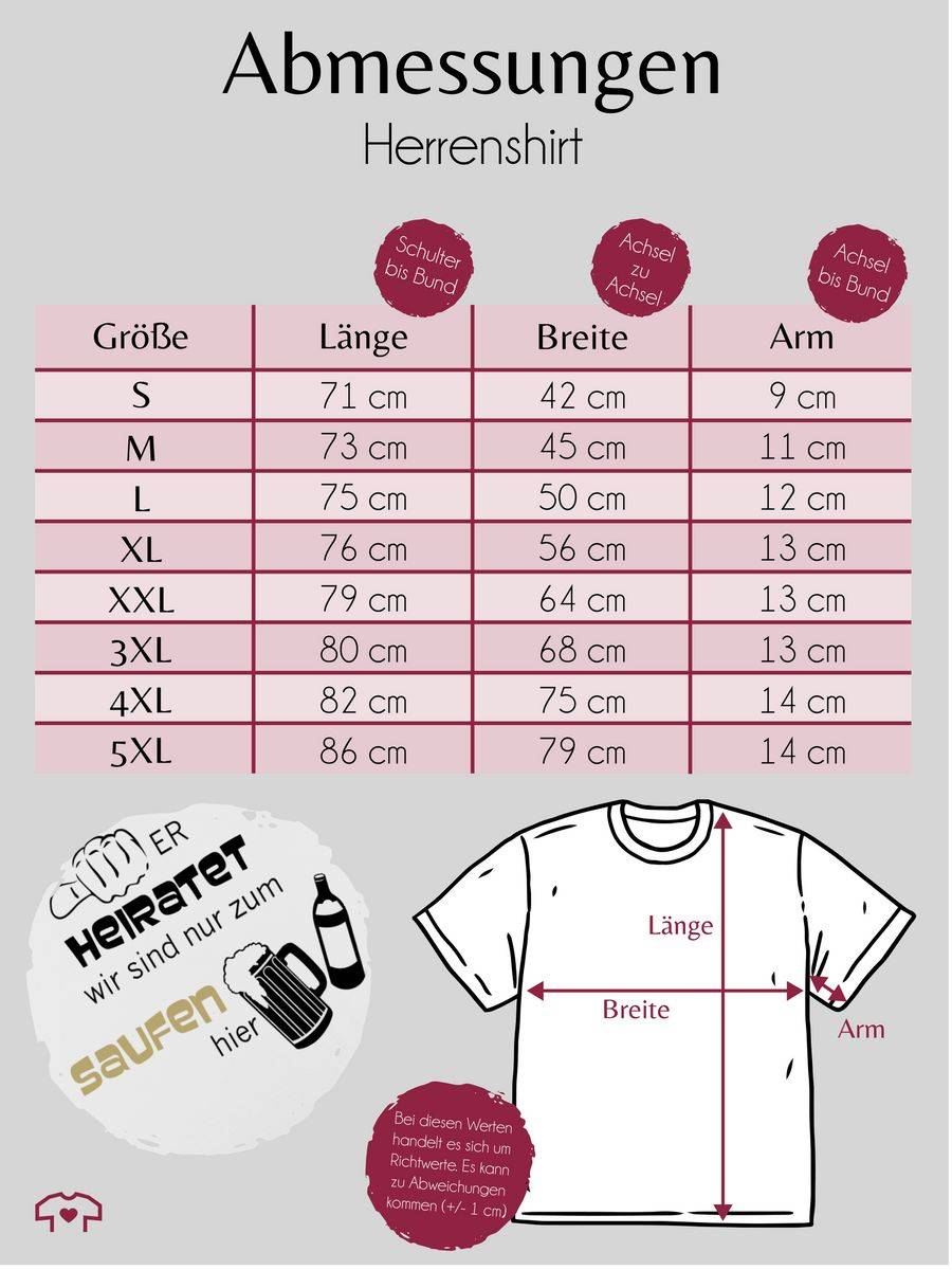 Shirtracer Er Heiratet Wir Sind Nur Zum Saufen Hier Shirts & Mehr Shirtracer