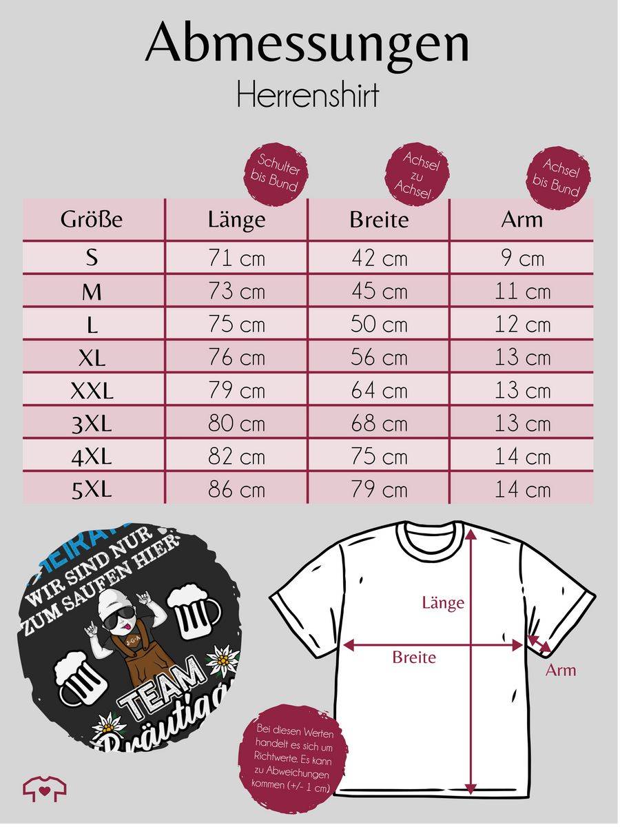 Shirtracer Er Heiratet Wir Sind Nur Zum Saufen Hier - Team Bräutigam - Weiß/Blau Shirts & Shirtracer