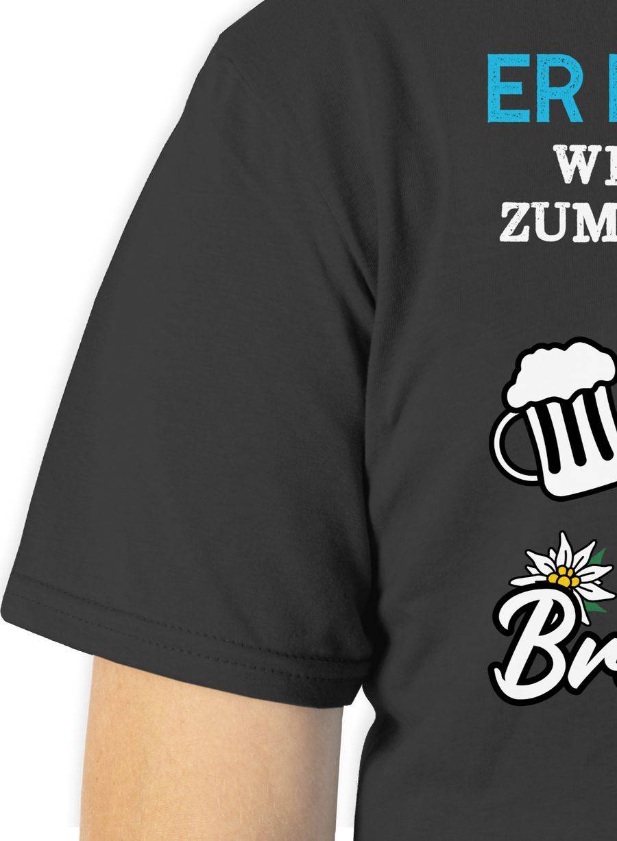 Shirtracer Er Heiratet Wir Sind Nur Zum Saufen Hier - Team Bräutigam - Weiß/Blau Shirts & Shirtracer