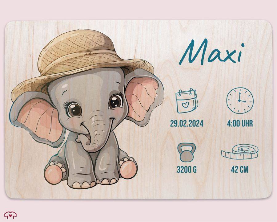 Shirtracer Erinnerungsbox Baby Personalisiert Mit Elefant Und Name Personalisierte Geschenke Baby Geburt Geschenke Zur Geburt Shirtracer