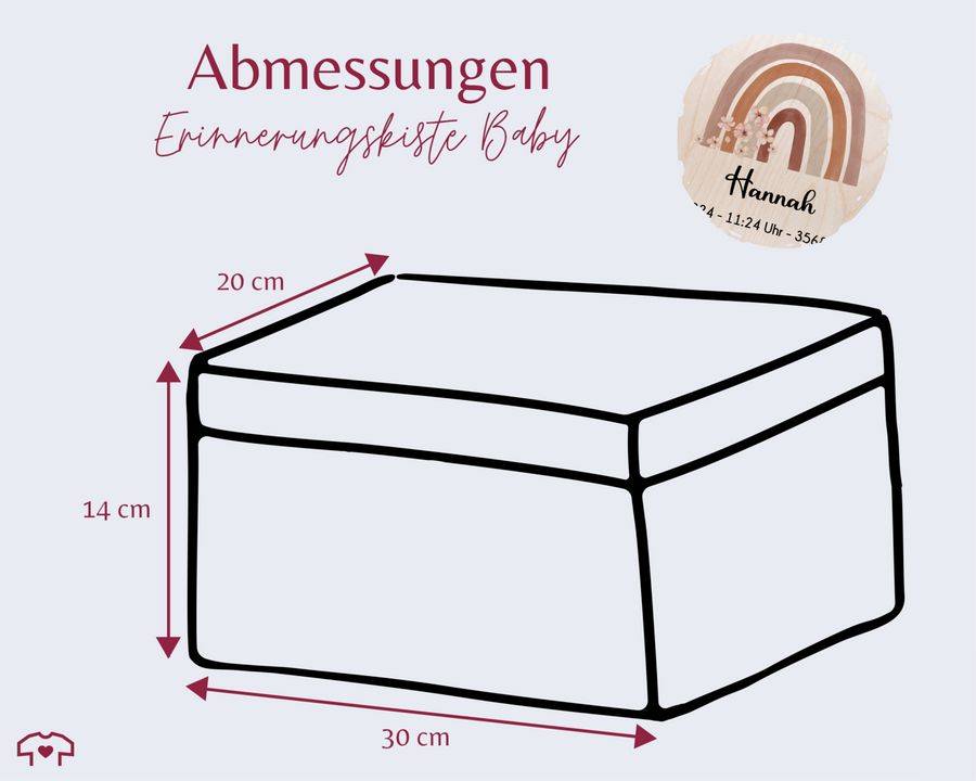 Shirtracer Erinnerungsbox Zur Geburt Mit Regenbogen Taufgeschenk Kommunion Erinnerungskiste Für Regenbogenbaby Shirtracer
