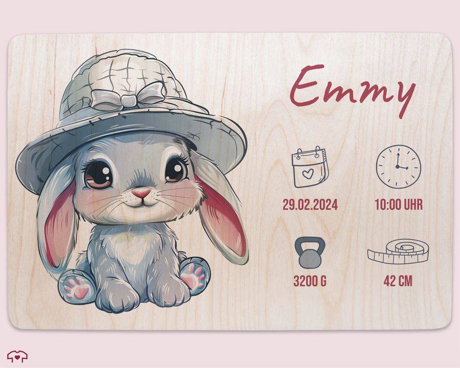 Shirtracer Erinnerungskiste Geburt Mit Hase Und Name Geburtsgeschenk Baby Babybox Erinnerungen Personalisiert Shirtracer