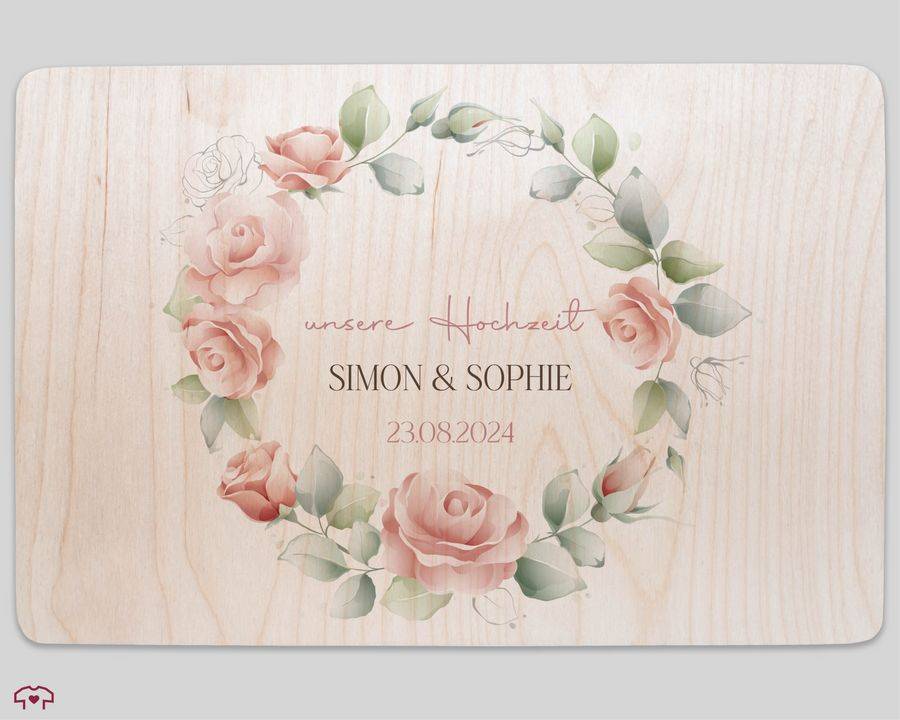 Shirtracer Erinnerungskiste Unsere Hochzeit Mit Rosen Blumenkranz Personalisiert Geldgeschenk Hochzeitskiste Erinnerungen Hochzeit Shirtracer