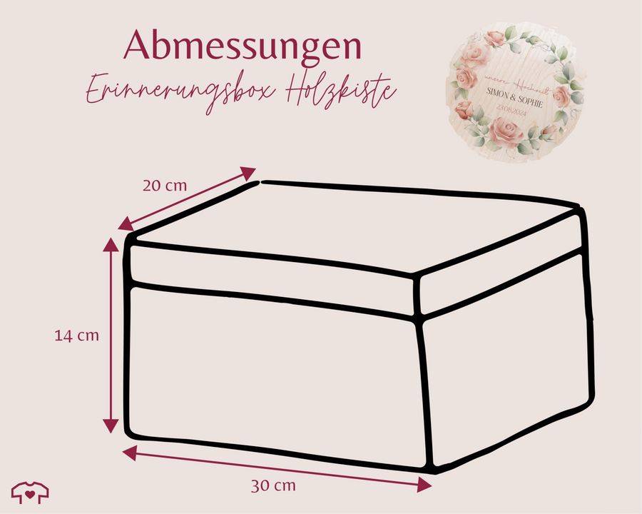 Shirtracer Erinnerungskiste Unsere Hochzeit Mit Rosen Blumenkranz Personalisiert Geldgeschenk Hochzeitskiste Erinnerungen Hochzeit Shirtracer