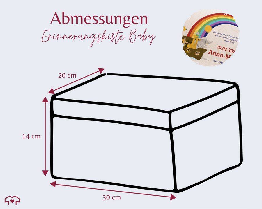 Shirtracer Erinnerungskiste Zur Taufe Arche Noah Mit Tieren Personalisierte Erinnerungskiste Taufe Taufgeschenk Shirtracer