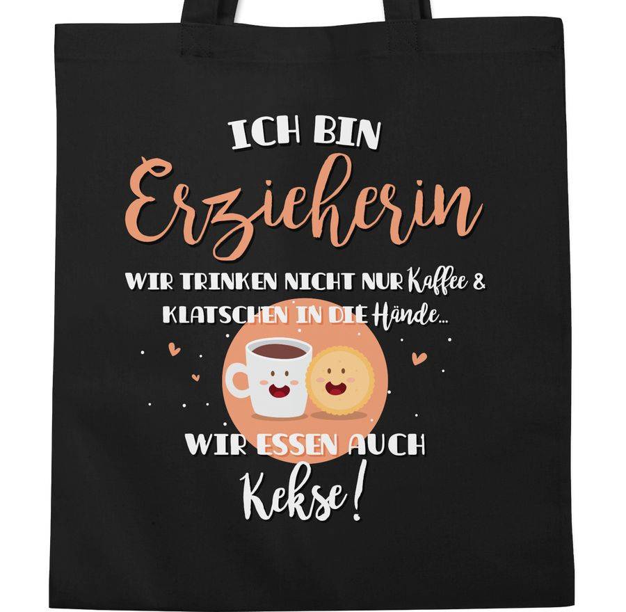 Shirtracer Erzieherin Trinken Nicht Nur Kaffee: T-Shirt Turnbeutel Shirtracer
