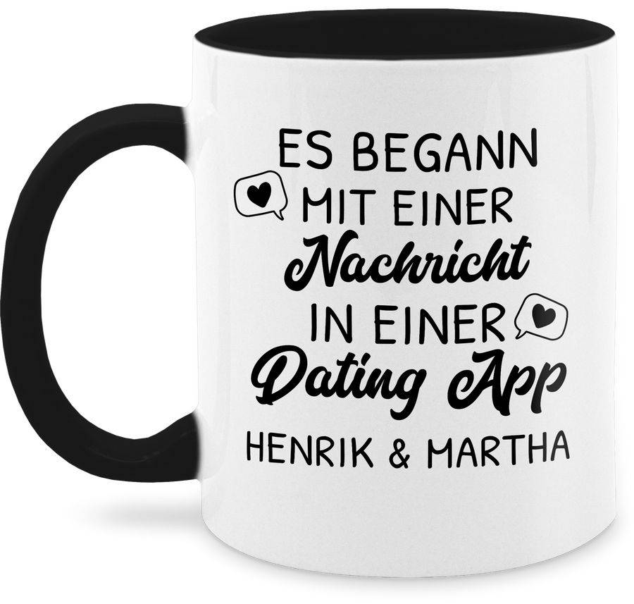 Shirtracer Es begann mit einer Nachricht in einer Dating App Shirts & Mehr Shirtracer