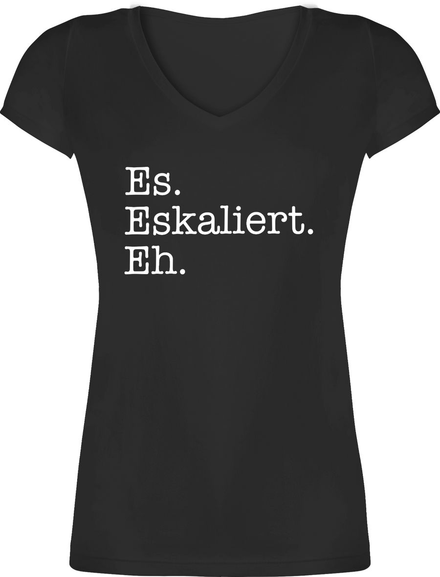 Shirtracer Es eskaliert eh weiß: T-Shirt Turnbeutel Shirtracer