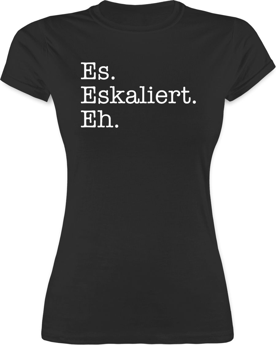Shirtracer Es eskaliert eh weiß: T-Shirt Turnbeutel Shirtracer