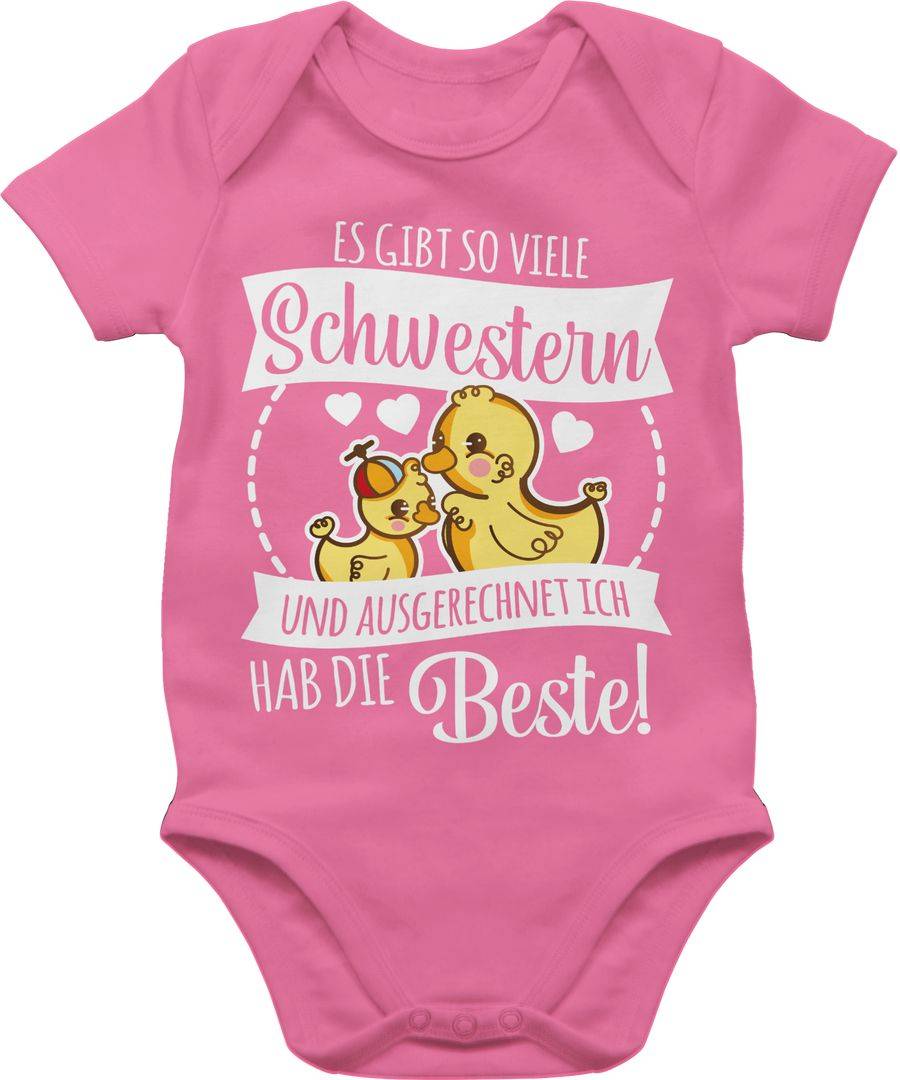 Shirtracer Es gibt so viele Schwestern und ausgerechnet ich hab die beste mit Enten - weiß: Shirtracer