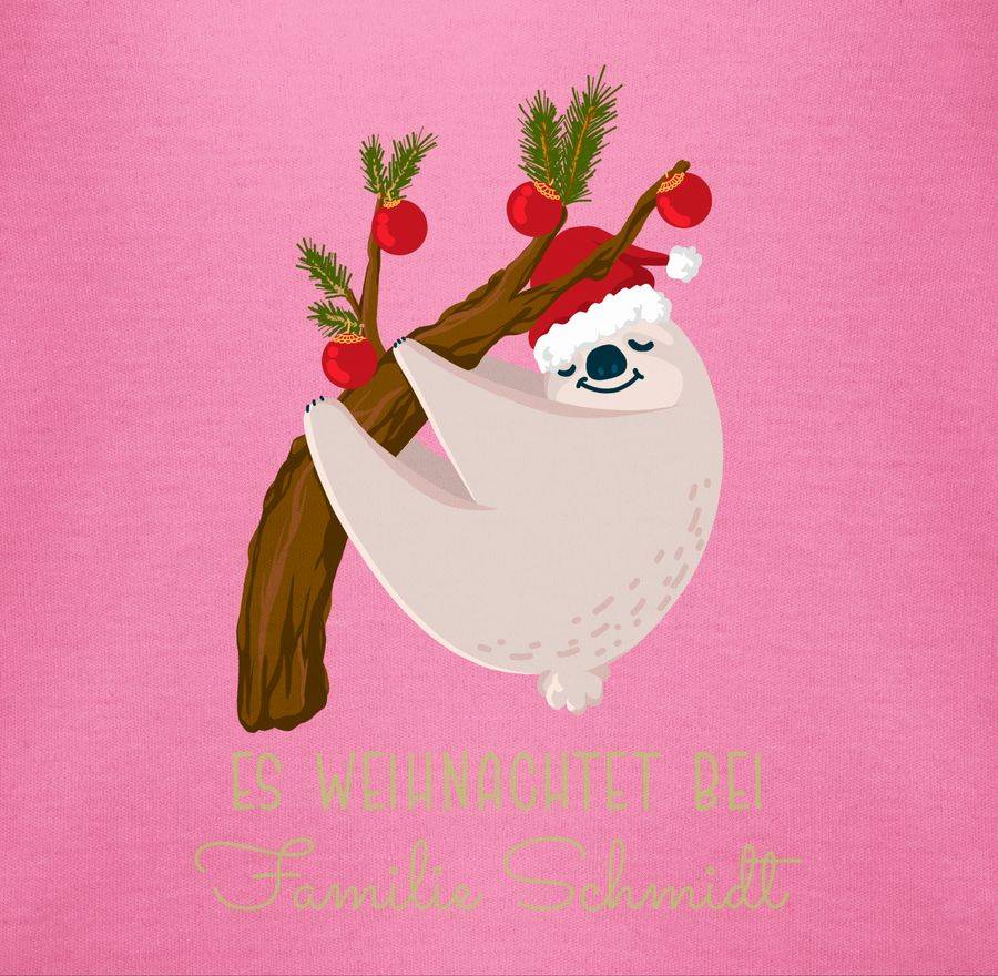 Shirtracer Es Weihnachtet Bei - Weihnachtsfaultier Faultier: Tshirt Turnbeutel Shirtracer