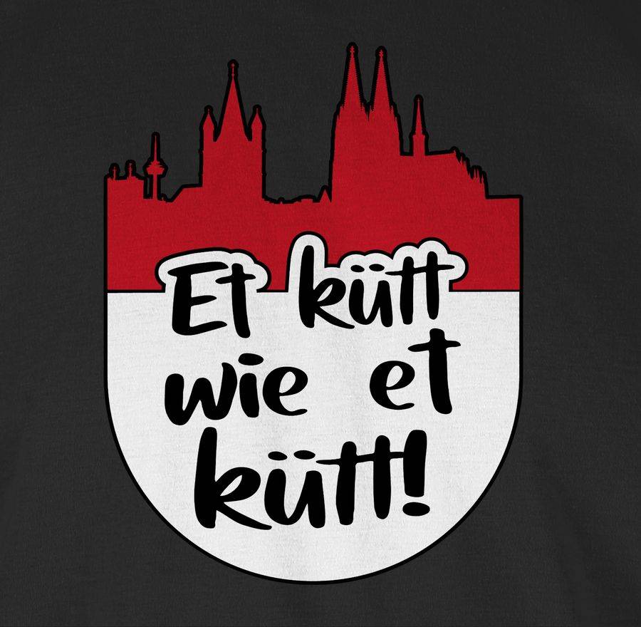 Shirtracer Et Kütt Wie Et Kütt! - Rot/weiß: T-Shirt Rucksack Shirtracer