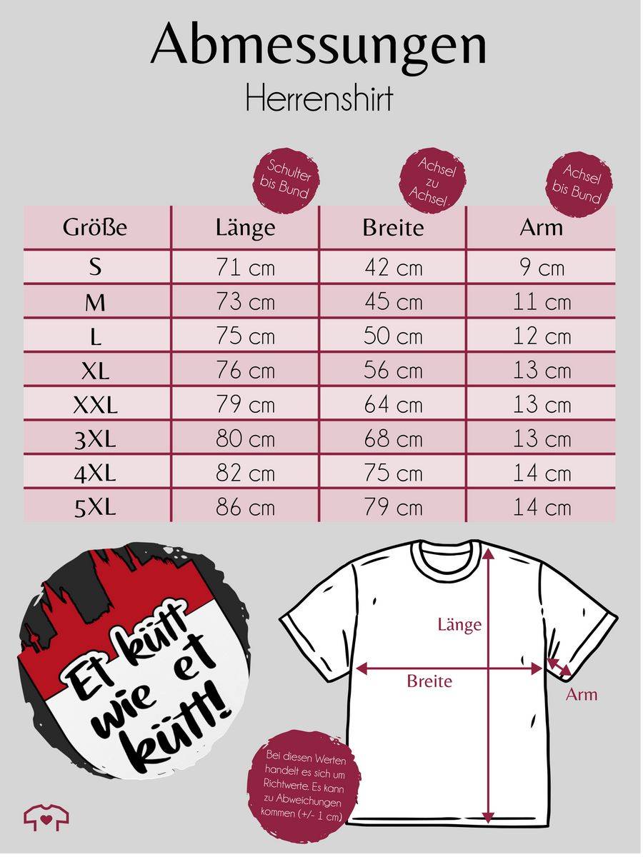 Shirtracer Et Kütt Wie Et Kütt! - Rot/weiß: T-Shirt Rucksack Shirtracer