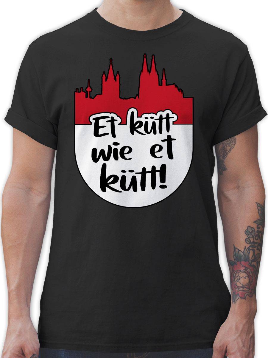 Shirtracer Et kütt wie et kütt! - rot/weiß: T-Shirt Rucksack Shirtracer