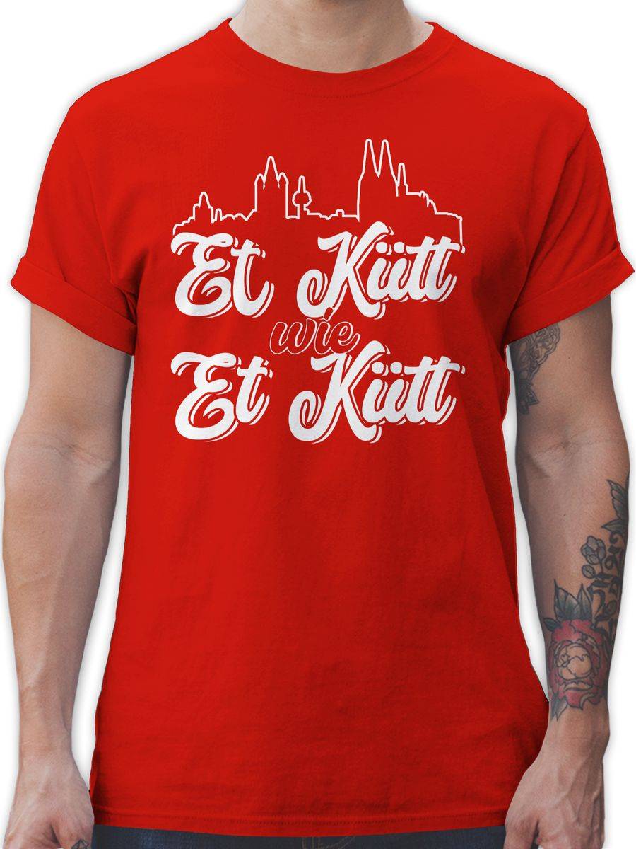 Shirtracer Et Kütt Wie Et Kütt Weiß Köln Silhouette Shirts & Mehr Shirtracer