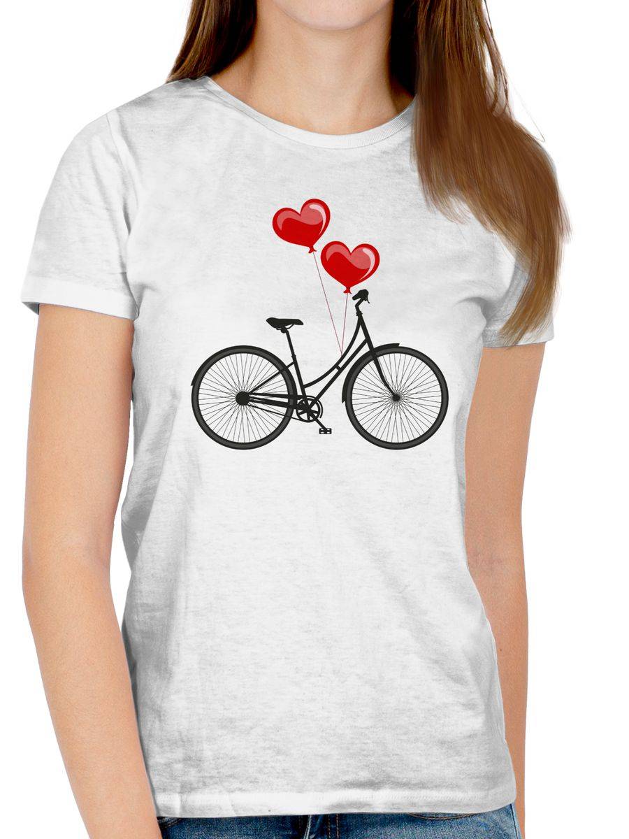 Shirtracer Fahrrad Herz Luftballons: T-Shirt Rucksack Shirtracer