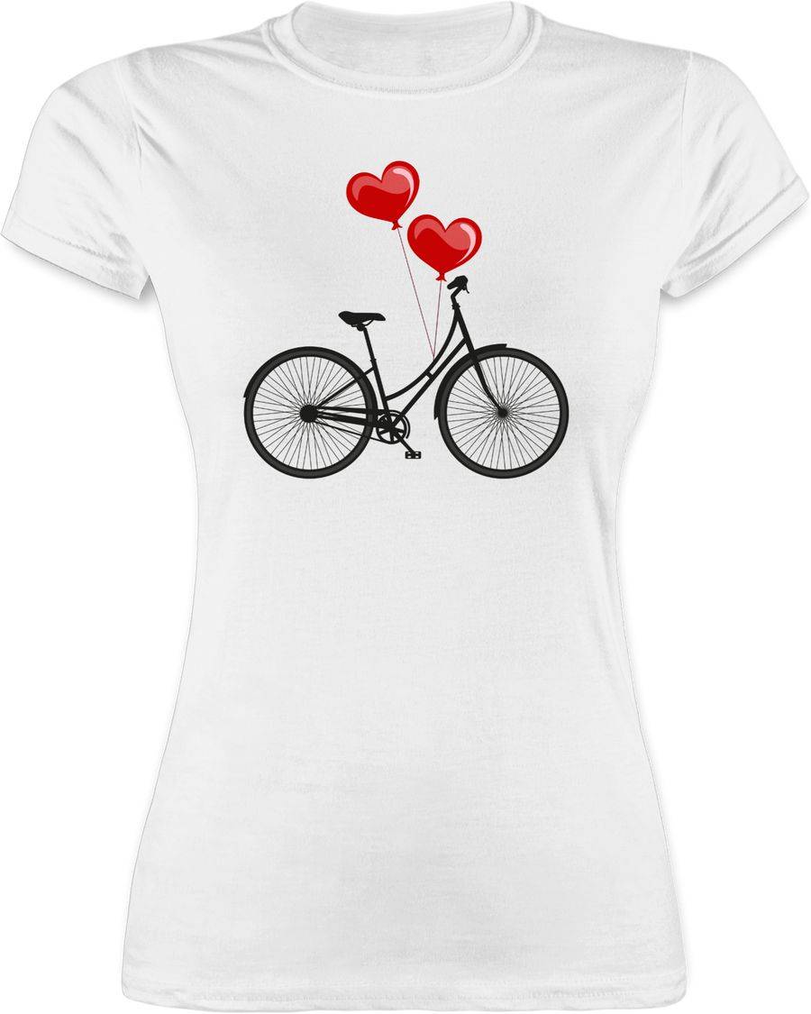 Shirtracer Fahrrad Herz Luftballons: T-Shirt Rucksack Shirtracer